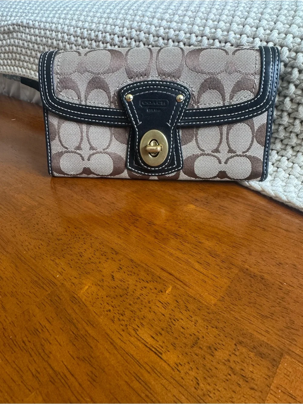 Vintage Coach Legacy Turn Lock Envelope Wallet